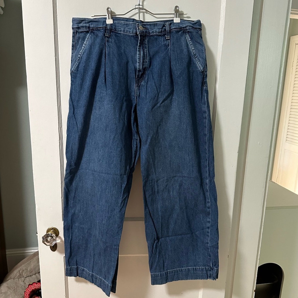 Old Navy Extra High Waisted Baggy Wide Leg Trouser Jeans